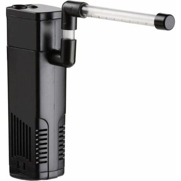 Akvarieintern filter med 3W 350L/H flow vandpumpe, intern filter til ferskvandsakvarier op til 40L