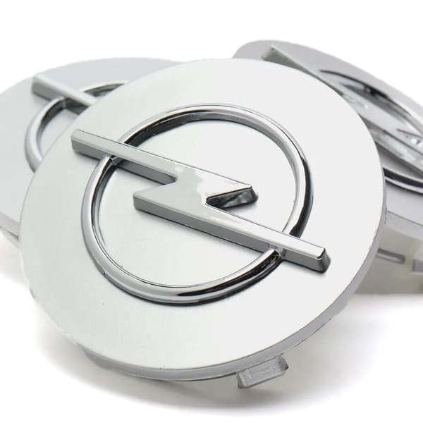 Opel Centrumkåpor / Fälgnav Bilmärke - 4-pack 64mm - Silver