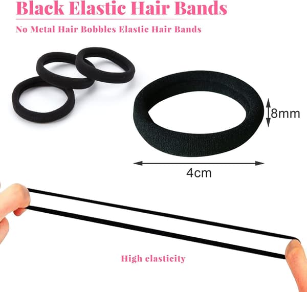 Elastiske hårbånd, 100 stk. hårelastikker, hestehaleholdere, bløde sømløse hårbånd, metalfrie elastiske hårbånd