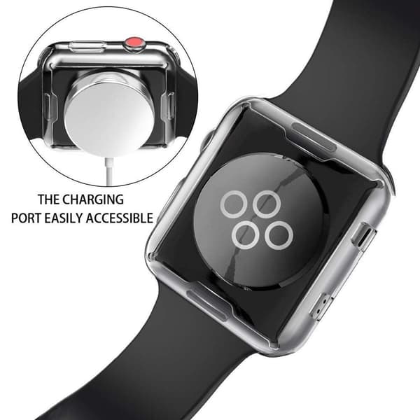2-pack Apple Watch 38/40/42/44 mm - Heltäckande Skärmskyddsfodral