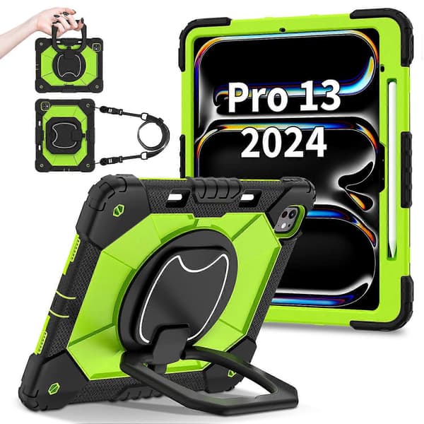 Ställfodral för iPad Pro 13 (2024) Silikon+PC Tablet Skydd