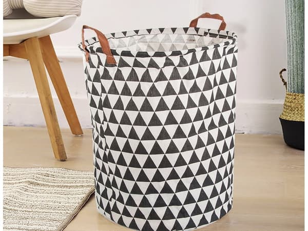 Vikbar tvättkorg - 45L black