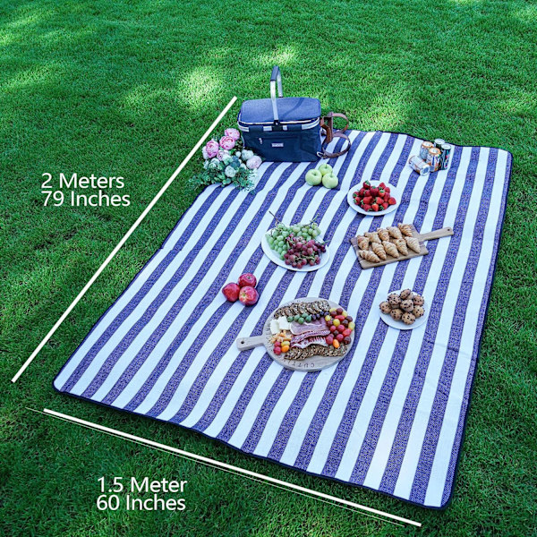 Vandtæt picnictæppe - Foldbar udendørs picnictæppe er perfekt til parker og strande