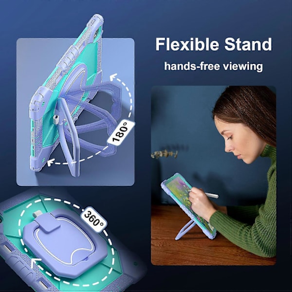 Ställfodral för iPad Pro 13 (2024) Silikon+PC Tablet Skydd