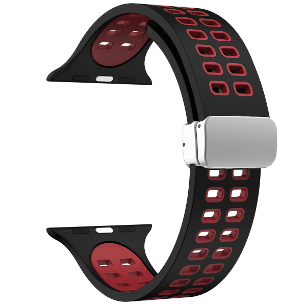 Rem för Apple Watch Band 42/44/45/49 mm magnetiskt spänne silikonarmband Iwatch Series 7 3 6