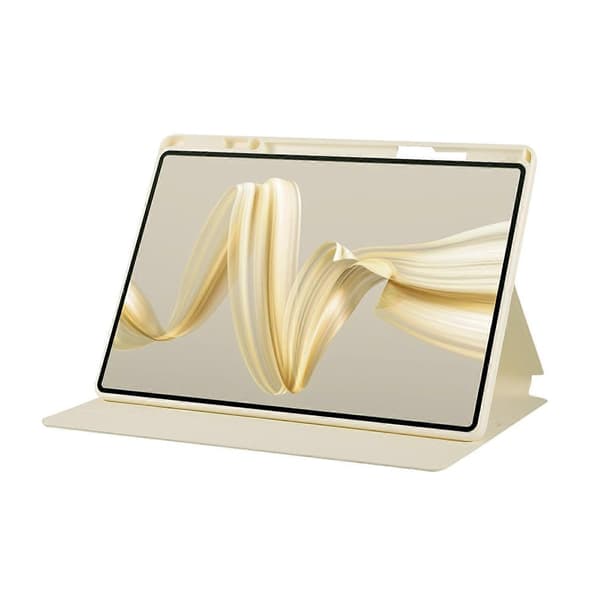 Til Huawei MatePad Pro 12.2 (2024) Etui Stativ Læder Tablet Cover - Hvid