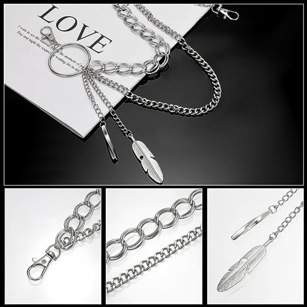 Jean Chains, Byxor Kedja Byxkedja Punk Fjäder Byxkedja för Byxor