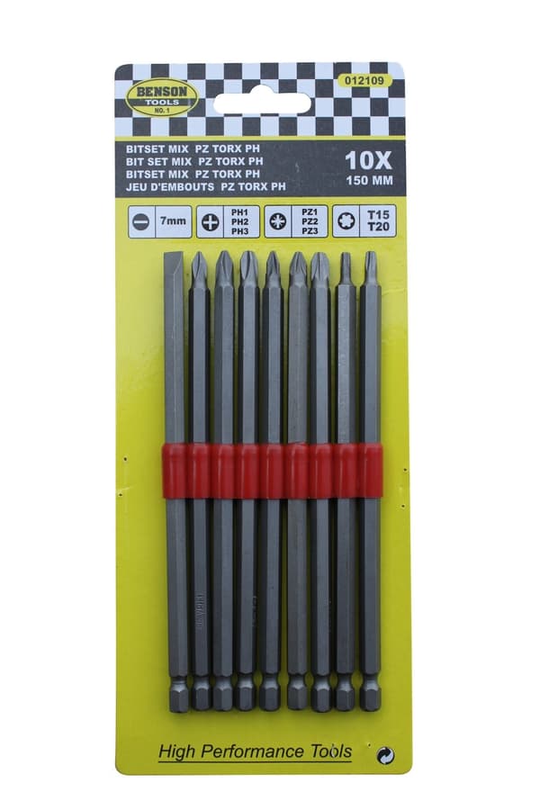 Kärkisarja lajitelma 10 kpl PZ Torx PH 150 mm