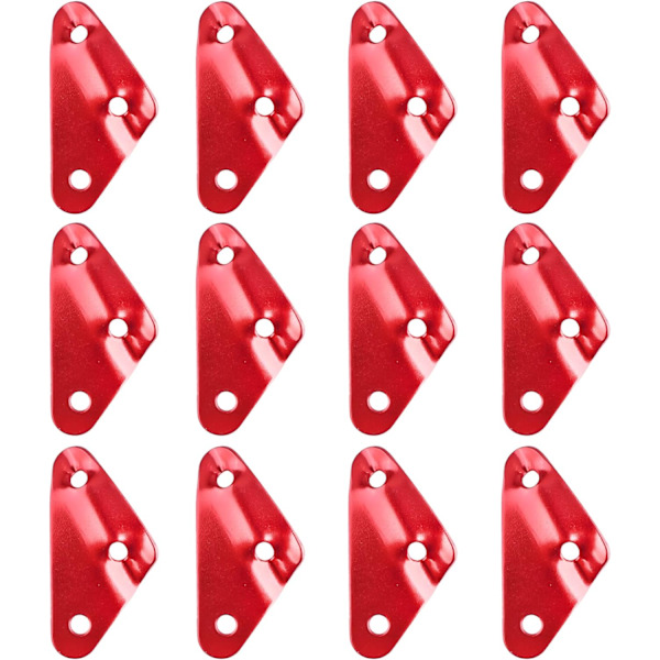 Guyline Spændere 12 stk. Guyline Snor Justerer Aluminiumlegering Telt Reb Tilbehør til Vandreture Campingtelt ( Rød )