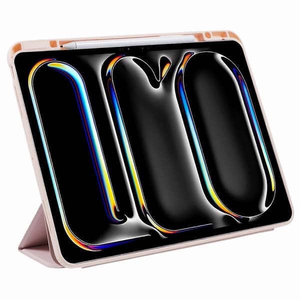 MUTURAL Lær Trifold Stativdeksel med Auto Våkne/Sov-funksjon for iPad Pro 13 (2024)