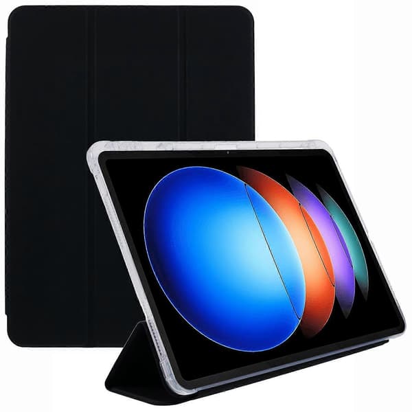 Fodral för Xiaomi Pad 6S Pro 12.4 Tri-fold Ställ Läder Tabletfodral med Pennhållare