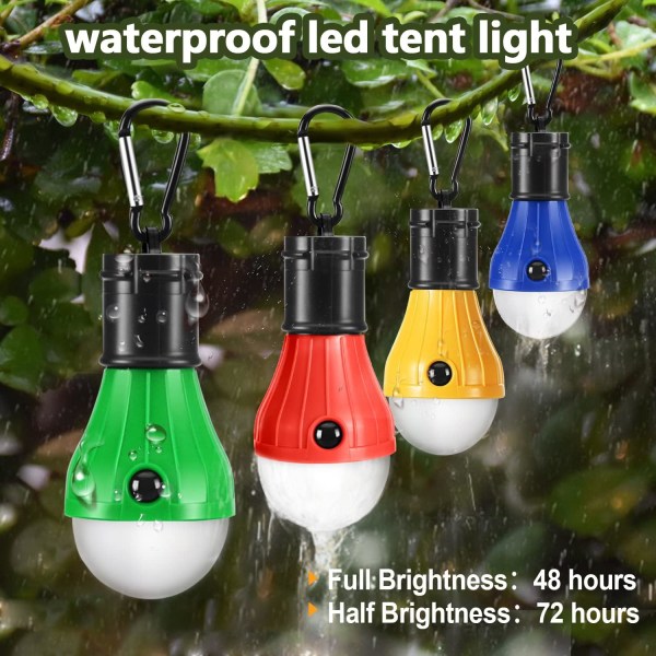 Campinglampor [5-pack], Campingtillbehör, 3 belysningslägen Campinglampa, Vattentät Bärbar Batteridriven Nödlampa LED-lampa