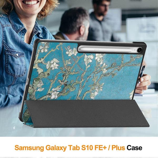 Fodral för Samsung Galaxy Tab S10 FE+ Mönstertryck Läderställ Tablet Skydd