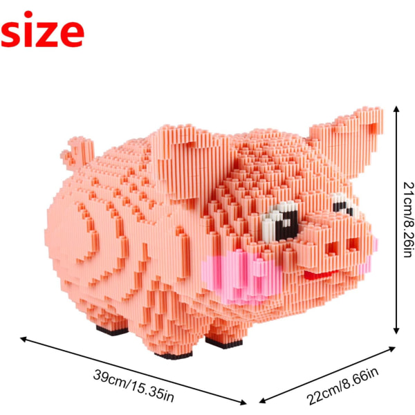 Mikrorakennuspalikat Mini Lemmikkien rakennuslelu palikat lapsille Pig model 2844