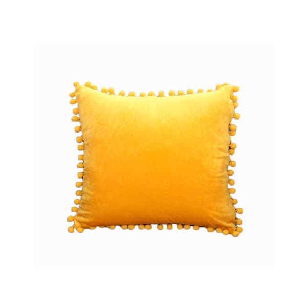 2 stk Gult Pyntetrekk Polstring Utendørs Sofa Polstring Fløyel Madrass Trekk Polstring Stue Hage 45x45cm