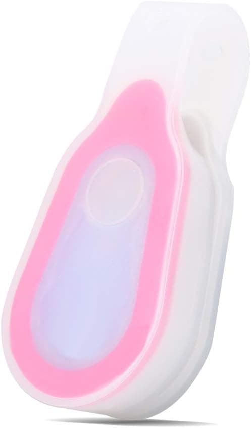 Mini løpe lys, vanntett utendørs bærbar mini løpe lys LED nattløping klips på lys silikon klips lampe（rød）
