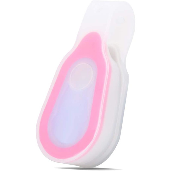 Mini löpljus, vattentät utomhus bärbar mini löpljus LED nattlöpning klämma på ljus silikon klämma lampa（röd）