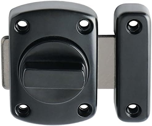 Roterende Bolt Latch Portlåse Sikkerhedsdørlås, MS220E-B Belægning Sort