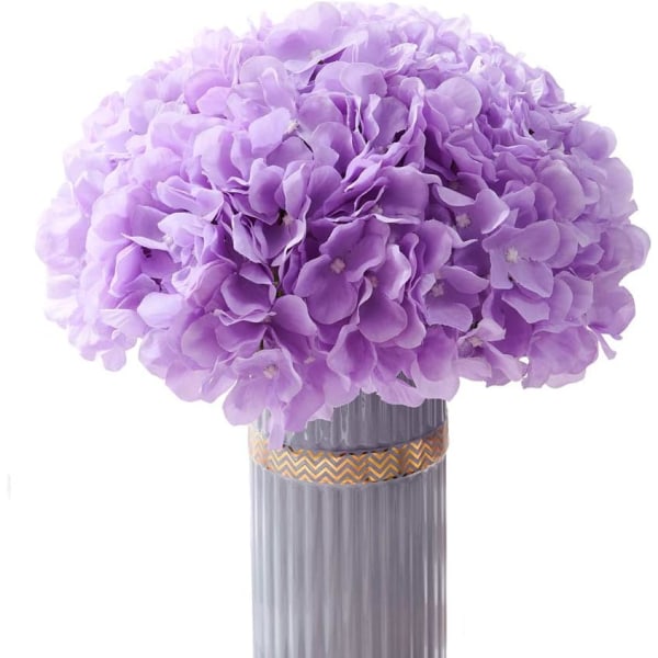 Purple Hydrangea Artificial Flowers Fake Hydrangea Flowers Heads Pack of 10 for  Wedding Party Shop  Bridal Bouquets