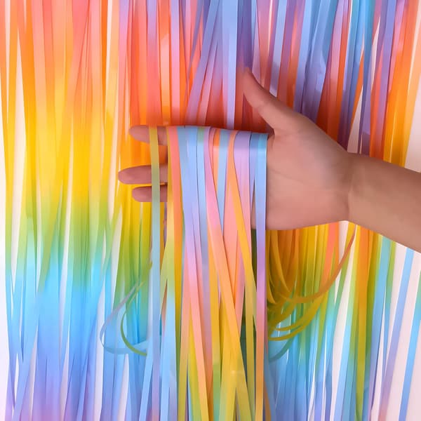 Glittergardin i folie, 1 m x 2 m