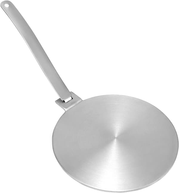 Induktionskogepladeadapter, varmefordelingsplade, rustfrit stål, 20 cm, til induktionskogeplade, gaskomfur