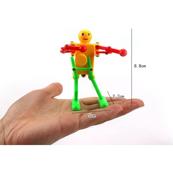 3st Wind Up Toys Robot Dancer Multicolor Spring Winding Swing Robot