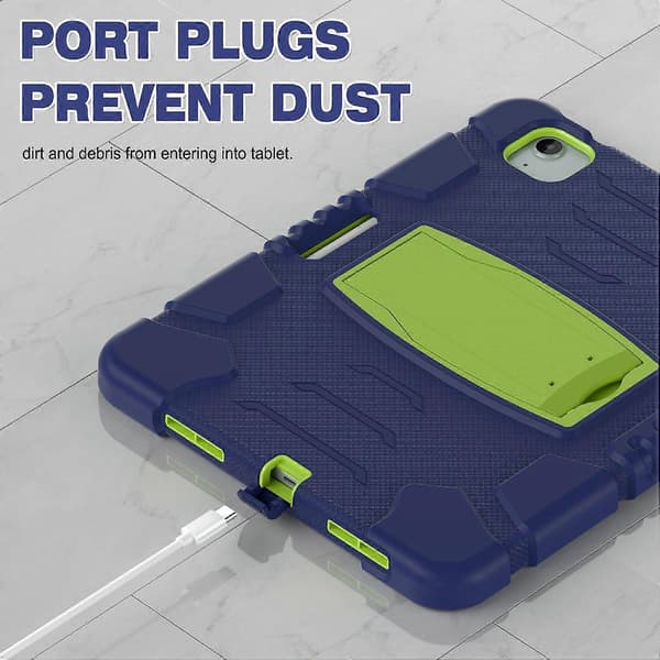 For iPad Air 11 (2024) Stativ Etui PC+Silikone Anti-drop Tablet Cover