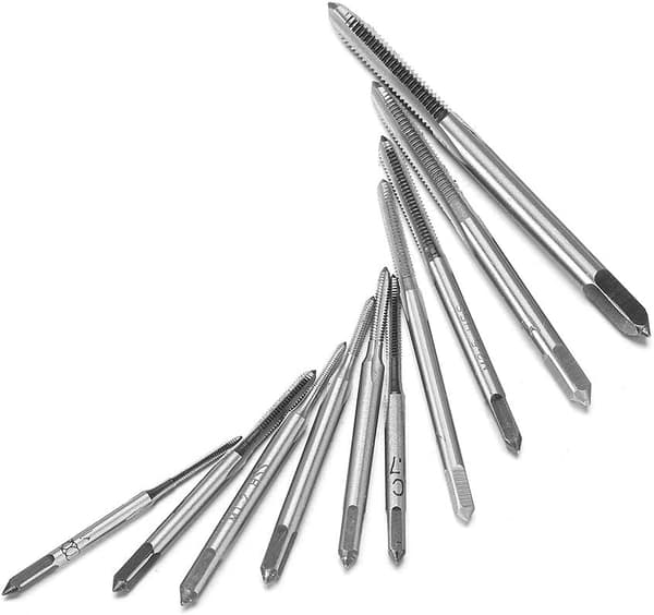 10 st Micro Taps för klocktappning, Mini Spiral Fluted Tap Maskin Tap Set