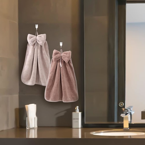 4 kpl ripustuspyyhkeitä lenkeillä, mikrokuitu koralli fleece