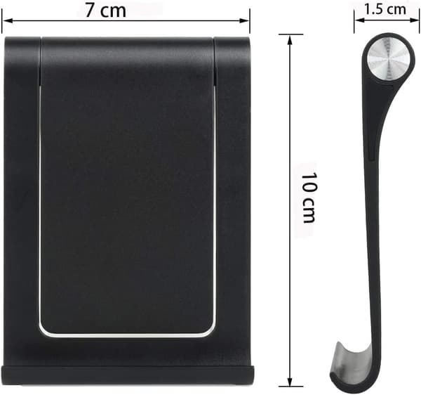 Puhelinteline - Giftorld monikulmainen säädettävä puhelinpöytäteline tablettipidike iPhone Samsung Edge S6 Android-älypuhelimille, musta Black