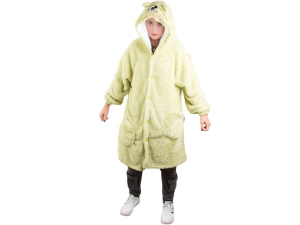 Varm oversized teppegenser XL tykk 2-i-1 pelshettegenser tykk