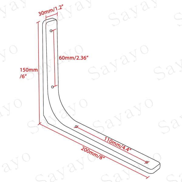 Seinätelineen pidike, 4 kpl metalli pidikettä 200mmx150mm seinätelineen tuki