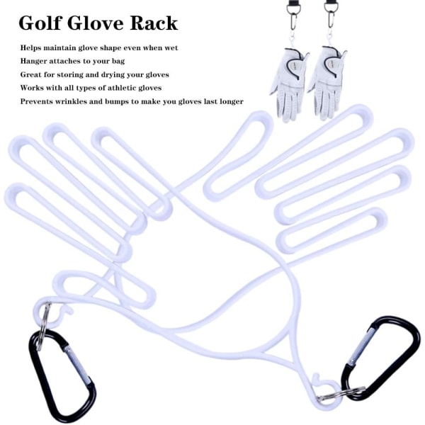2 st golfhandskhållare / torktumlare / galge / bår i plast för sport