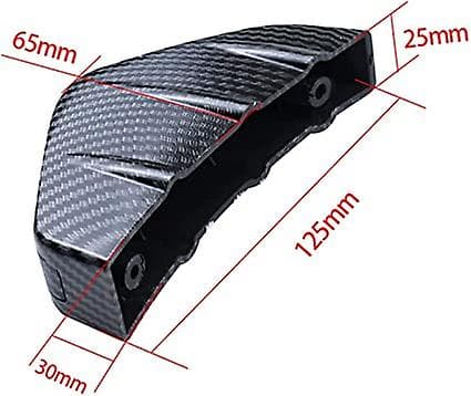 4 stk. bil bakre støtfanger spoiler diffuser, haifinne diffuser universell bakre støtfanger spoiler anti-slitasje chassis dekorasjon bil spoiler