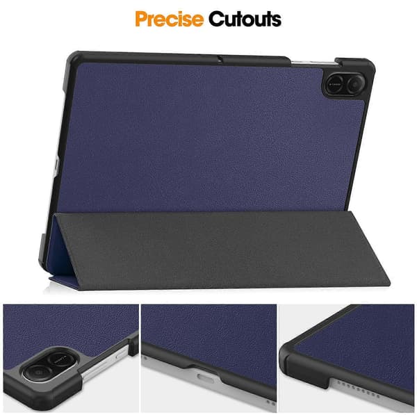 For Honor Pad X8a Etui Anti-Drop Læder Stand Tablet Cover - Mørkeblå