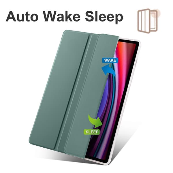 For Samsung Galaxy Tab S10+ Deksel med Penneholder Tri-Fold Stativ Nettbrettdeksel Auto Våkne/Sov