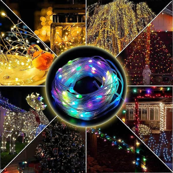 200 LED Ulkovalosarja, 25 m / 8 tilaa, vedenpitävä PVC