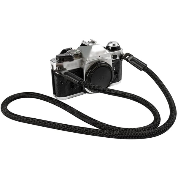 Universal SLR-kamerarem axelrem Halsbälte Lanyard Retro nylon Kameratillbehör (Färg: Grå)