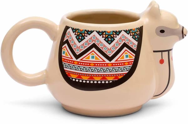 Lama Mugg, Keramik Beige 16.5 x 8.5 x 7 cm