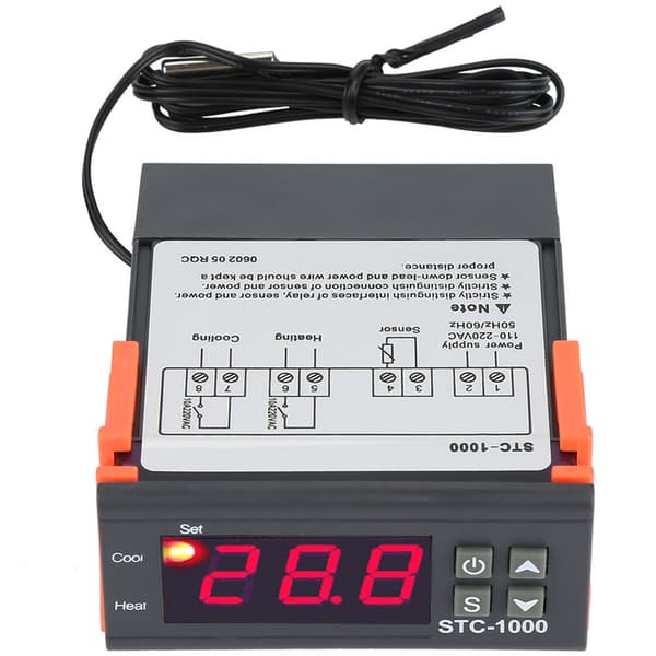Digital Temperaturregulator Temperatursensor Elektrisk Termostatkontroll 110-220V