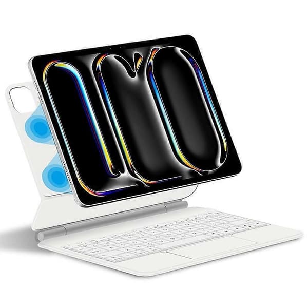 Magnetisk flydende Bluetooth-tastatur + læder tabletetui til iPad Pro 13 (2024)
