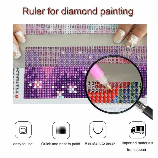 5D Diamant DIY Værktøj Rustfrit Stål Lineal Tegning Flourish Maleri Mesh Linjer Skærm Broderi Billeder Kunst Håndværk 520 Tomme Gitre