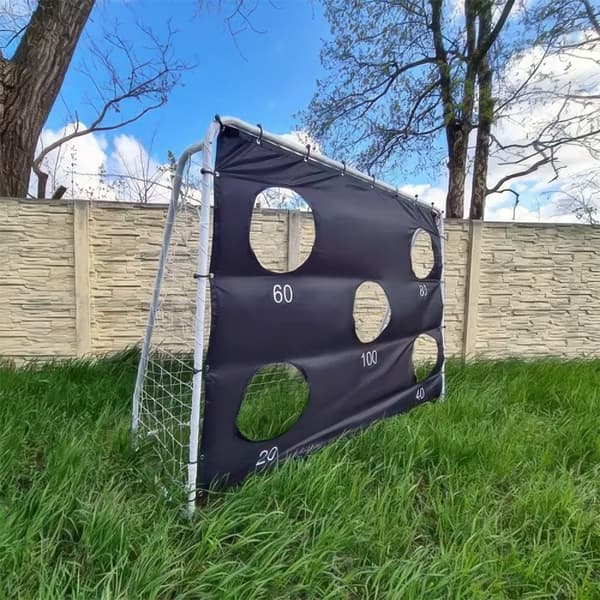 Fodboldmål i metal med sniperdug - 240x170cm