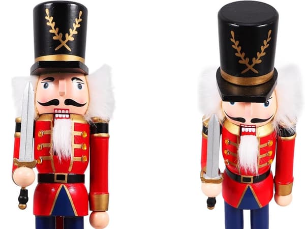Nøddeknækker Soldat Dewniany Dekorativ Julefigur Gave