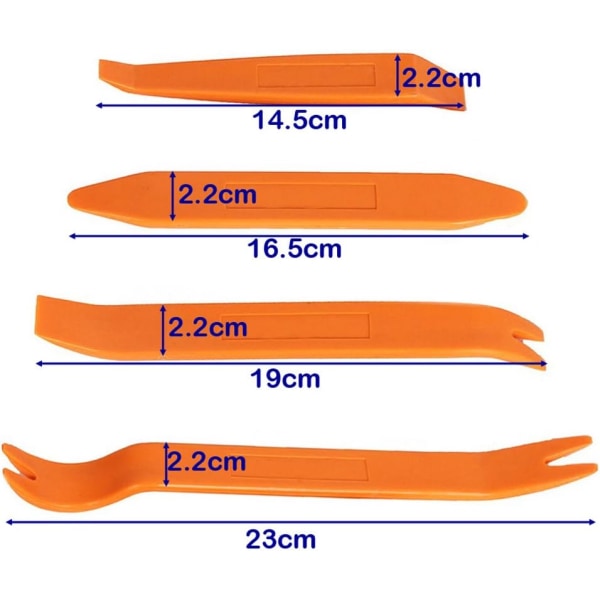 Universal 4 st Car Clip Panel Audio Video Dashboard Demontering Kits Install Pry Tool