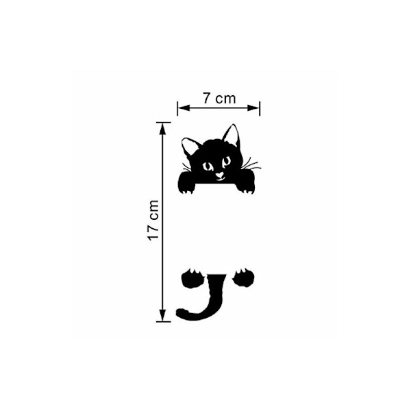 Søte katt og hund bryter veggklistremerker vanntette lysbryterklistremerker bryterklistremerker barnerom veggklistremerker (6 stk)