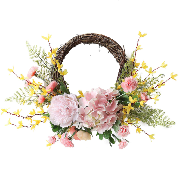 Krans Simulering Vinter Jasmin Pink Naturlig Forår Bryllup DIY Håndværk