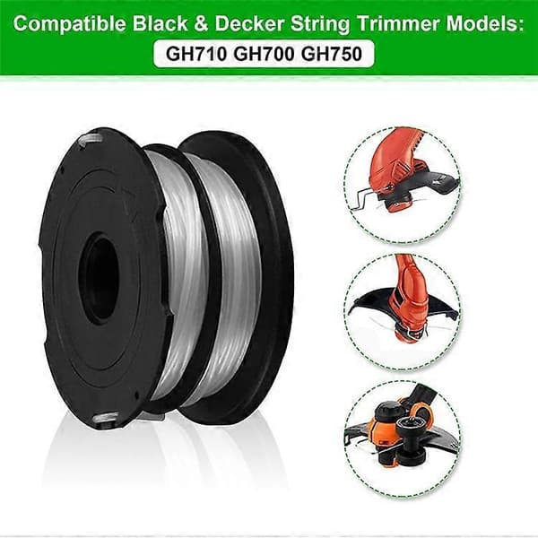 12 stk. kompatible til Black & Decker GH750 / GH710 / GH700 trådspoler, plæneklipper trådspoler, DF-065-BKP