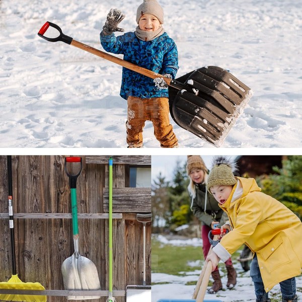 D-formet plastspadehåndtak, hagegrep spadehåndtak erstatning 32mm innerdiameter plastspade graving raking verktøy rød