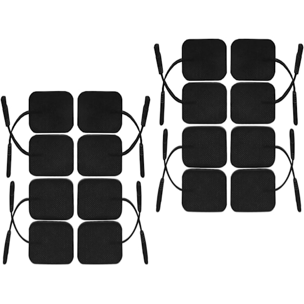 Supermjuka 5x5cm Självhäftande Elektrodplattor med 2mm Kontakt för Smärtbehandling, Muskeltillväxt, Toning och Massage (20 st)
